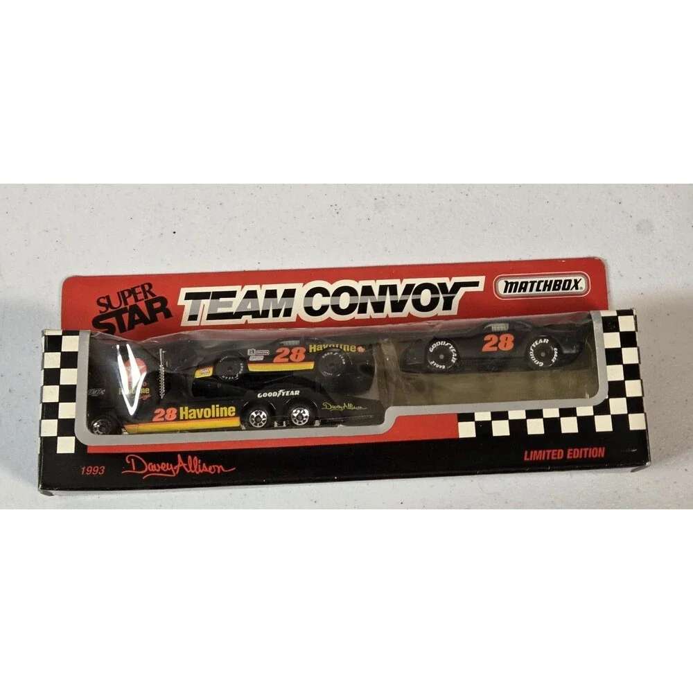 Matchbox Super Star‎ Team Convoy Davey Allison #28 Havoline NASCAR 1993 VG Box